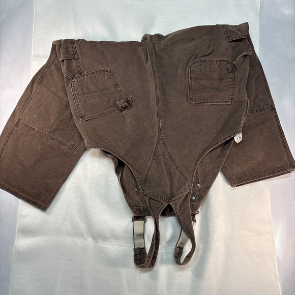 Carhartt Brown Bib Overalls 48x30 Double Knee -Made In USA (Send Offers) - Picture 6 of 11